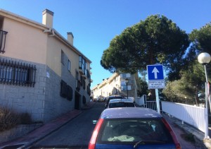 Calle Navillas entrada desde la avenida de los Canteros