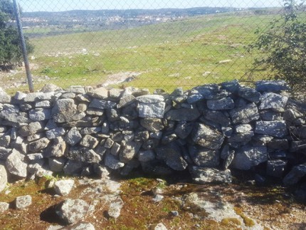Valla de piedra en el Cerro Cañal