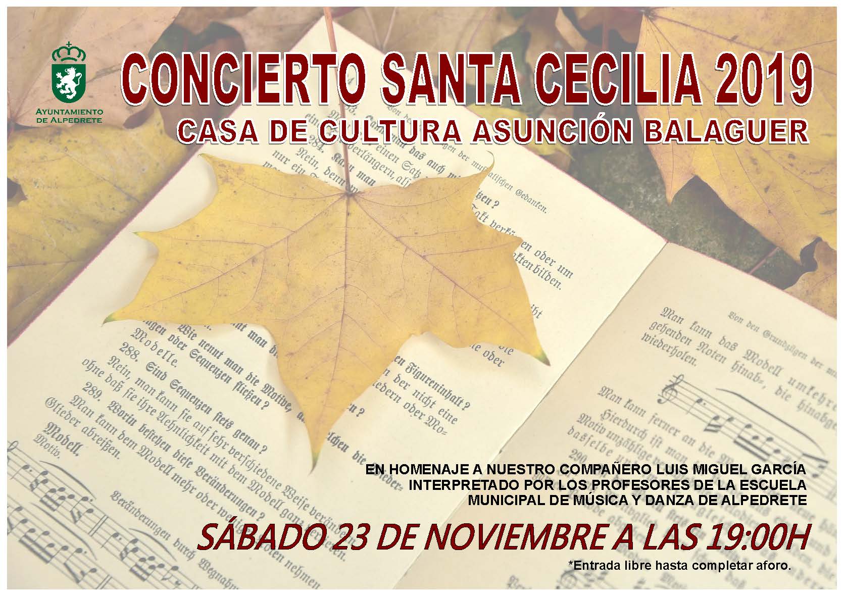 Imagen de la noticia Concierto de Santa Cecilia. Homenaje a Luis Miguel García